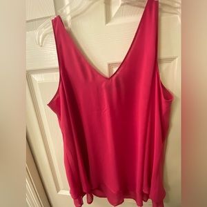 Lane Bryant Women’s Modern Swing Sleeveless Blouse Size 14 in Fuchsia